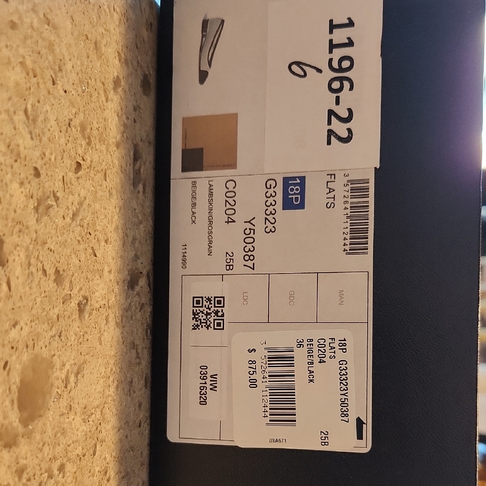 CHANEL Beige and Black Flats